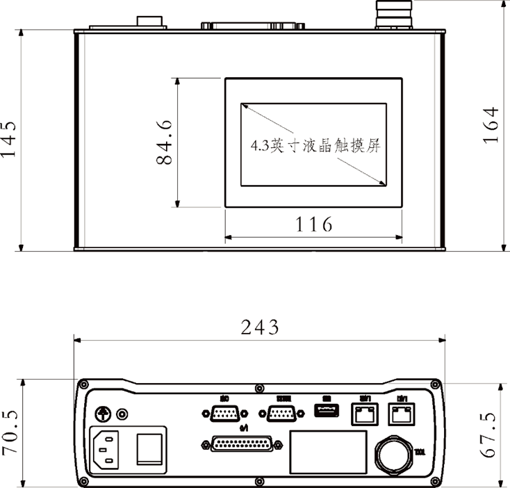 FTC6 控制器尺寸图